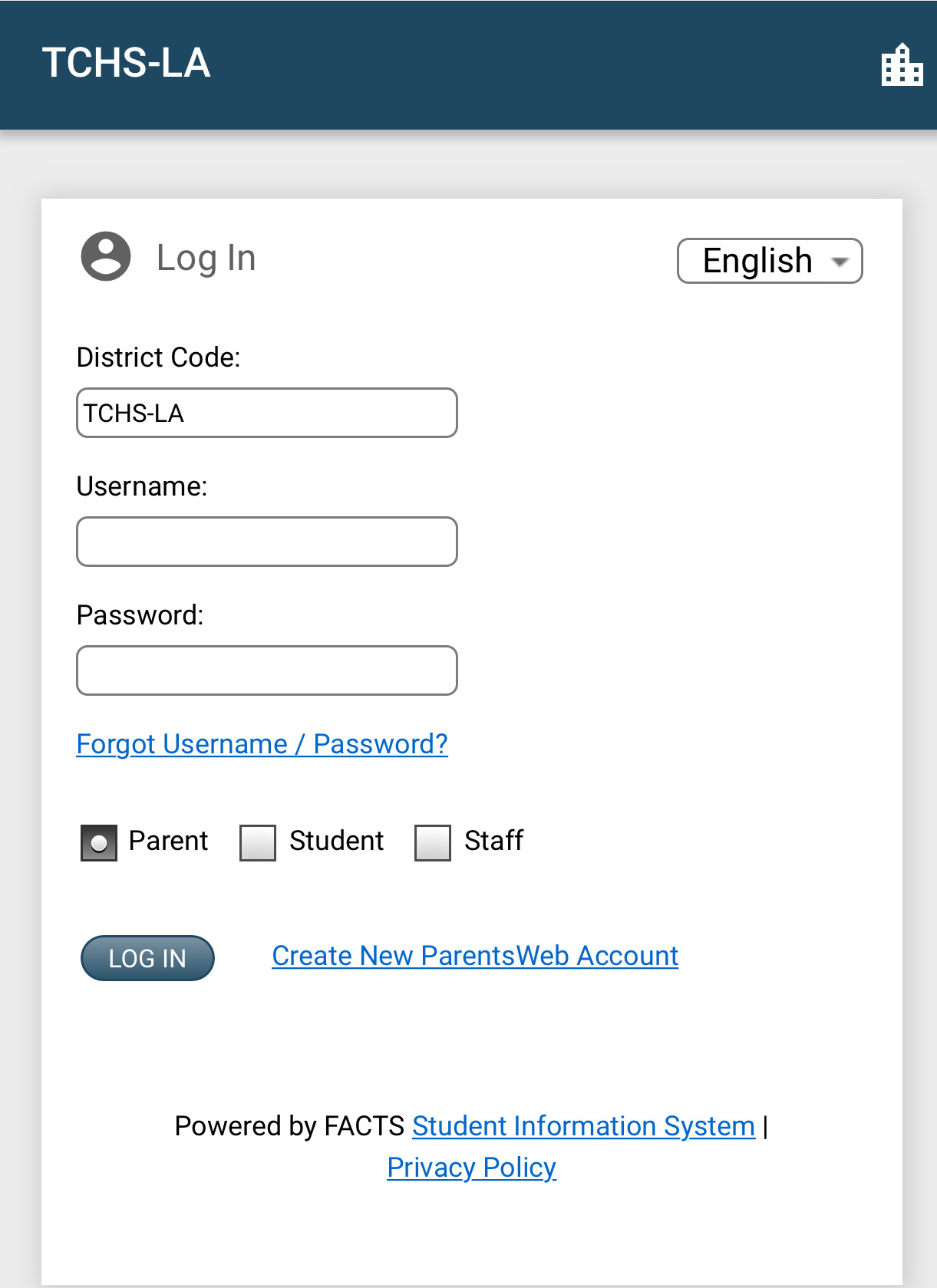 FACTS RenWeb Teurlings Catholic High School